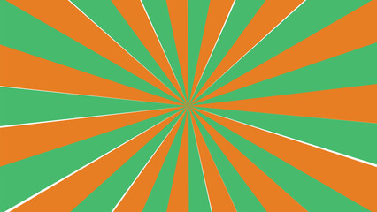 Abstract Orange and Green Striped Background with White Lines Design