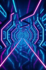 A luxury hallway with box shaped arichitecure showing modern era of world