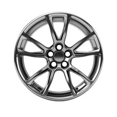 Obraz premium Silver Car Rim Isolated on Transparent Background