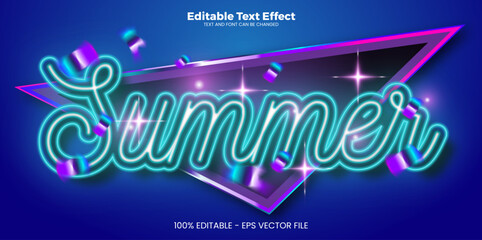 Summer effect editable text effect in modern trend style