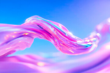 An artistic abstract digital artwork of a twisted gradient mesh