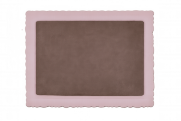 Pink wavy border frames a textured brown background, perfect for adding a vintage touch to designs with its transparent background