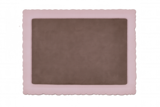 Pink wavy border frames a textured brown background, perfect for adding a vintage touch to designs with its transparent background