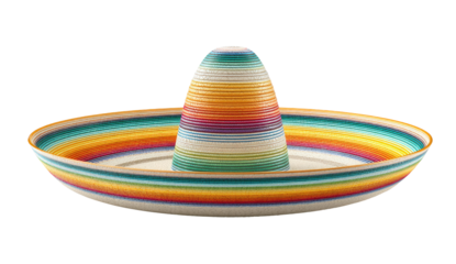 Colorful sombrero,  wide brim,  stripes,  vibrant,  traditional