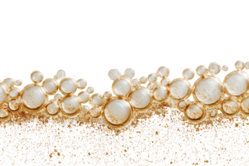 Close-up of a frothy, tan liquid surface with many bubbles
