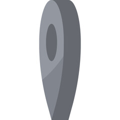 Isometric Gray Location Pin Icon