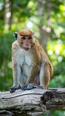 Obraz premium Monkey in a forest setting