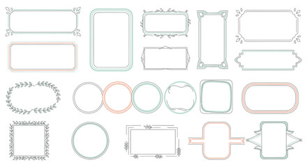 Versatile Set of Decorative Vector Frames and Elegant Borders for Creative Design Projects