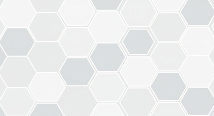 A clean and modern background with a repeating pattern of subtle gray and white hexagons