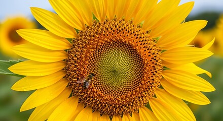 Obraz premium Close Up of a Vibrant Sunflower.