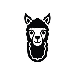 Alpaca Head Minimalist Icon Art