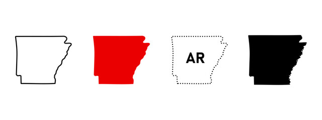 Arkansas state silhouette. 