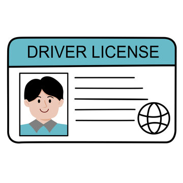 Vector illustration of a drivers license Featuring a male photo also usable as an identification or ID card template