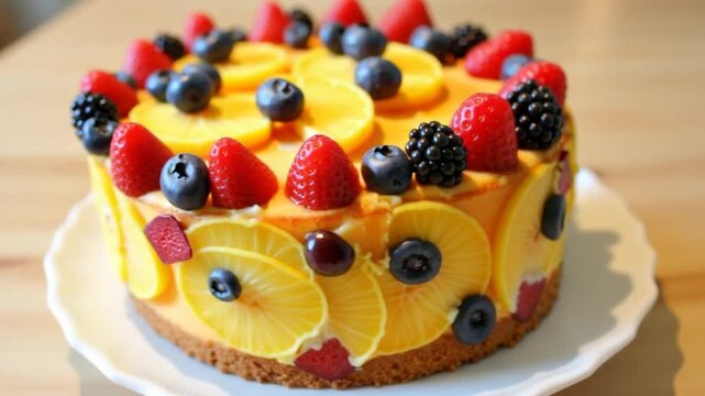 Delicious Birthday Fruit Cake