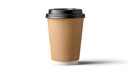 Biodegradable Kraft Paper Coffee Cup Sleeve Mockup Template