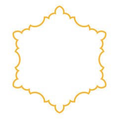 Ornate Gold Hexagon Frame Border Design