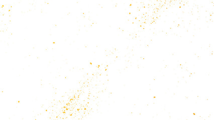 Festive Golden Glitter Particles. Shimmering Confetti Splatter Isolated Background