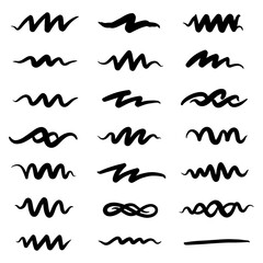 Hand-Drawn Wavy Lines A Collection of 20 Unique Vector Illustrations for Design Projects