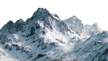 Fototapeta premium Snowy mountain range, frosty peaks