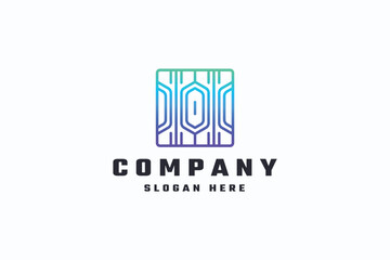 Geometric Square Tech Logo
