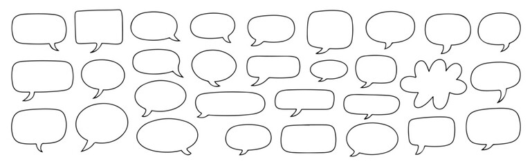 Obraz premium speech bubble set vector icon collection