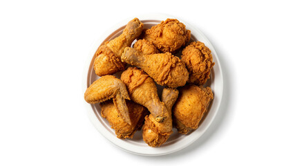 Crispy and golden fried chicken pieces served on a white plate, ready to be enjoyed as a delicious meal