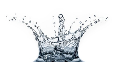 Water Splash on White Background