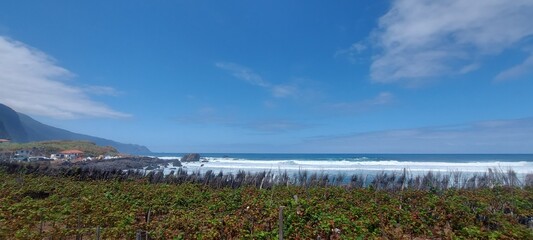 madeira island, sea, water, blue, waves, landscape, travel, adventures, destination, nature, view, rock, cliff, mountain, green, paradise, sunset, dawn, evening, darl, ligth, blue, waves, north