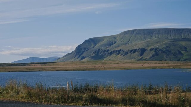 Mount Esja Iceland with Lake and Grass