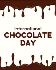 Chocolate day illustrative creative sweet template design