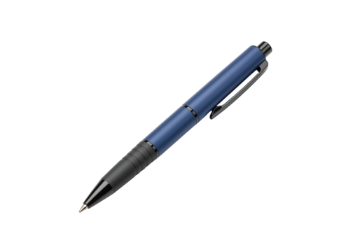 Blue ballpoint pen office stationery writing tool transparent background