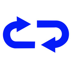 recycle arrows vector art on white background	