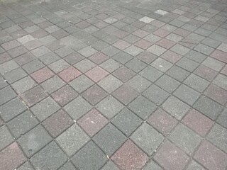 Urban Pathway with Diamond Patterned Tiles