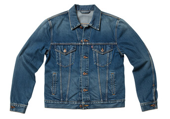 Blue denim jacket casual apparel classic style fashion clothing mens fashion isolated transparent background