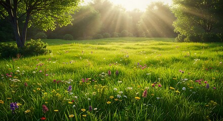 Sunlit Meadow's Embrace