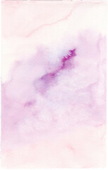 Cloudy Sky Watercolor Background with Hand-Painted Texture for Design and Decoration