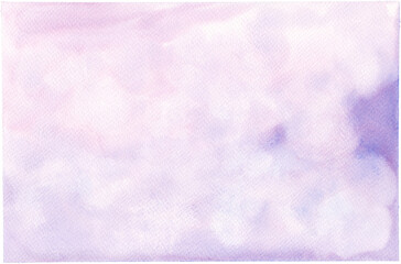 Cloudy Sky Watercolor Background with Hand-Painted Texture for Design and Decoration