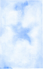 Cloudy Sky Watercolor Background with Hand-Painted Texture for Design and Decoration