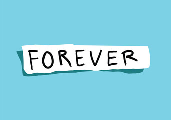 word forever poster design simple element design.eps