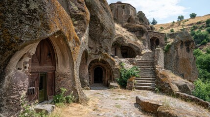 Ancient Rock Monastery David Garedji, Georgia Inspiring Serenity for Religious and Cultural Projects.