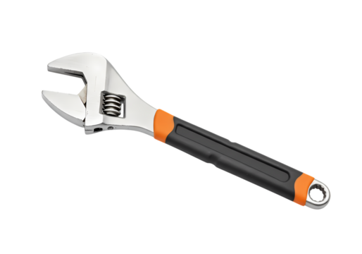Powerful Adjustable Wrench Professional Tool for Repairs Maintenance isolated on transparent background