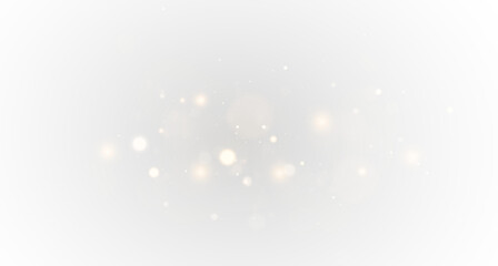 Yellow glowing dust with sparkle and shiny particles, bright stardust magical effect for festive background png.