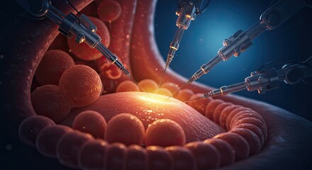 Robotic surgery on internal organs
