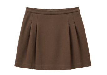 Brown pleated mini skirt fashion apparel clothing design