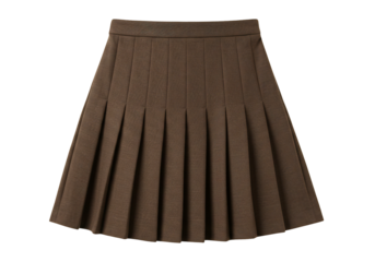 Brown pleated mini skirt fashion apparel clothing textile design