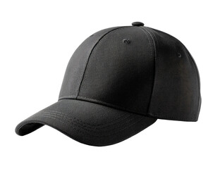 Plain dark gray baseball cap, angled view