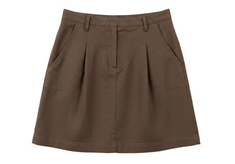 Brown pleated mini skirt fashion apparel clothing textile