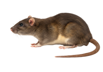 Brown rat profile animal photography isolated transparent background