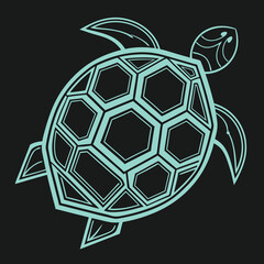 Obraz premium Modern geometric technology logo design featuring hexagonal patterns and abstract shapes in vibrant colors