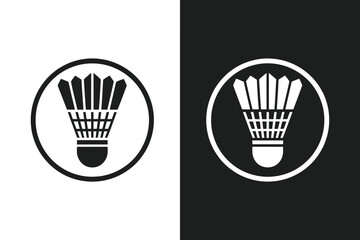 Badminton Shuttlecock Icon Sporting Equipment, Graphic Design, Monochrome Art, Vector Image